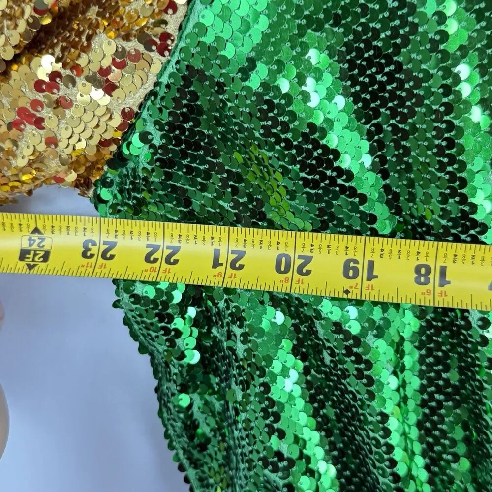 Daisy Green And Gold Sequin Jacket Size 2X - Picture 11 of 15